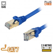 Cabo de Rede Cat7 2,5m CAT725BL Plus Cable - Azul